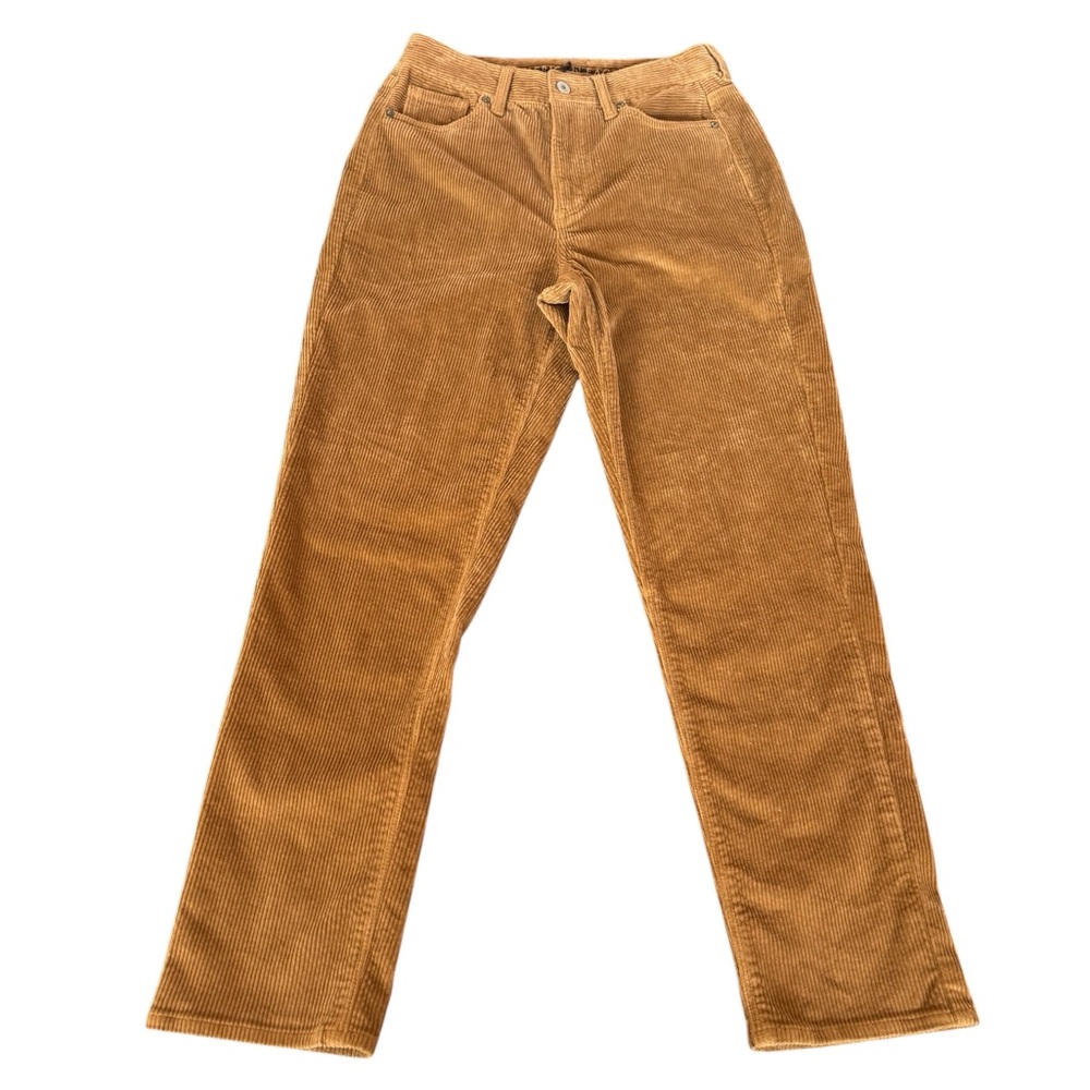 American Eagle Corduroy Pants Women’s 4 Mustang Mom Straight Jean Cotton Blend